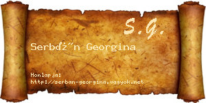 Serbán Georgina névjegykártya